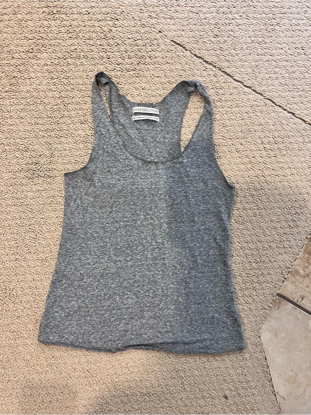 Urban Outfitters Gray Racerback Tank Top - Heather Gray XS